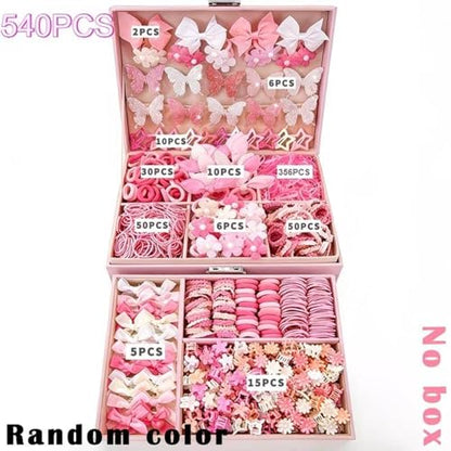 534 Pcs Hair Accessories Set, OPP Bag Packaging, Hair Clips, Barrettes, Hair Ties, For Daily Hairstyling And Gifting - color: 534 Sets OPP Bagged