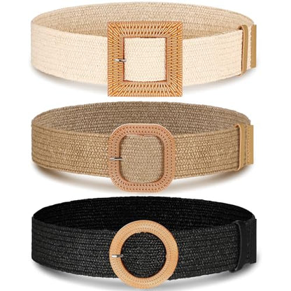 Syhood Woven Belt Dress - color: Black, Khaki, Beige, size: Fit Waist Size Below 40''