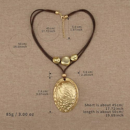 Chunky Pendant Necklace for Women Vintage Boho Necklaces Choker Layered Statement Necklaces Bohemian Jewlery Gifts - style: Bohemian Pendant Necklace