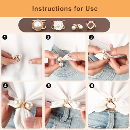 Scarf Rings Buckle And Slides For Women Scarves Pin Tshirt Ties Clip For The Side