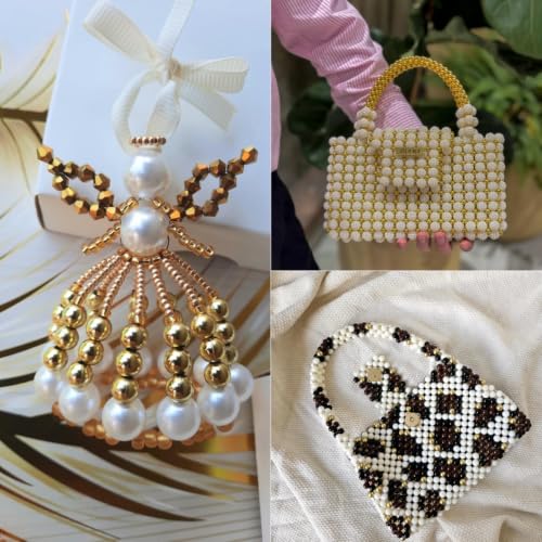 8000PCS Gold Beads for Jewelry Making 4mm Small Seed Beads Bulk | Round Spacer Beads with Holes for Bracelet Necklace Earrings Crafting - color: gold(4mm)