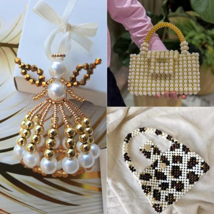 8000PCS Gold Beads for Jewelry Making 4mm Small Seed Beads Bulk | Round Spacer Beads with Holes for Bracelet Necklace Earrings Crafting - color: gold(4mm)