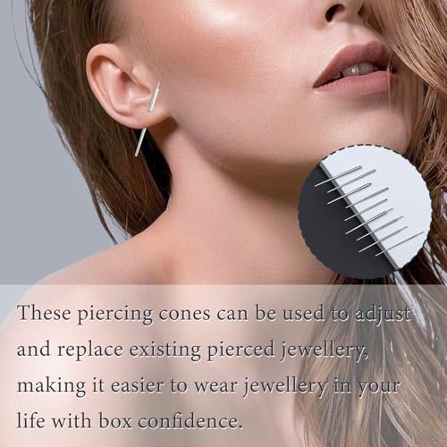 Piercing Taper Ball Grabber Tool Stainless Steel Nose Ear Piercing Kits | Nose Septum Eyebow Helix Conch Tragus Daith Piercing Jewelry Changing Tool,14G 16G 18G 20G Flat Back Earrings Applicator Tool - style: Piercing Taper(14G 16G 18G 20G)