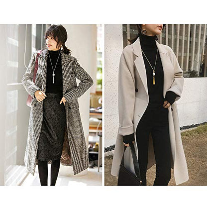 SEVENSTONE 3PCS Long Pendant Necklaces for Women Knot Disk Circle Tassel Statement Sweater Necklace Set - color: 6P