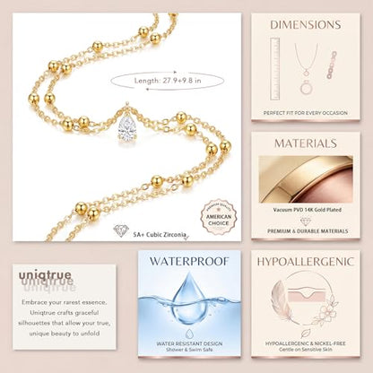 Layered Waist Chain for Women Waterproof, 14K Gold/Silver Plated Belly Chain Belt Waist Beads Chain Herringbone Snake Satellite Body Chain Beach Summer Fashion Jewelry Gift - style: Style 4