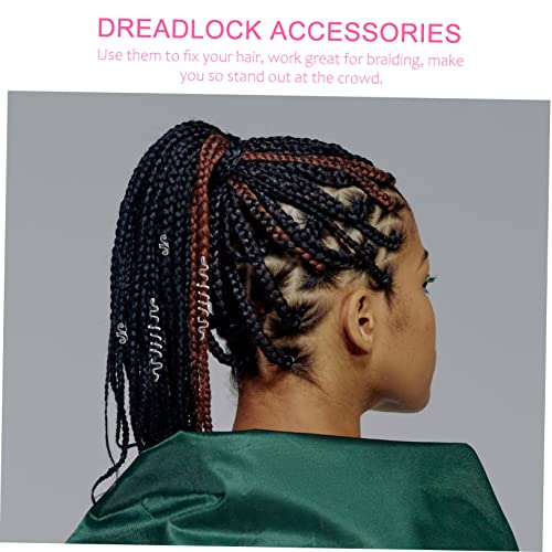 6pcs Dreadlock Hair Jewelry Set Braiding Hair Cuffs Spiral Coils Charms for Women
