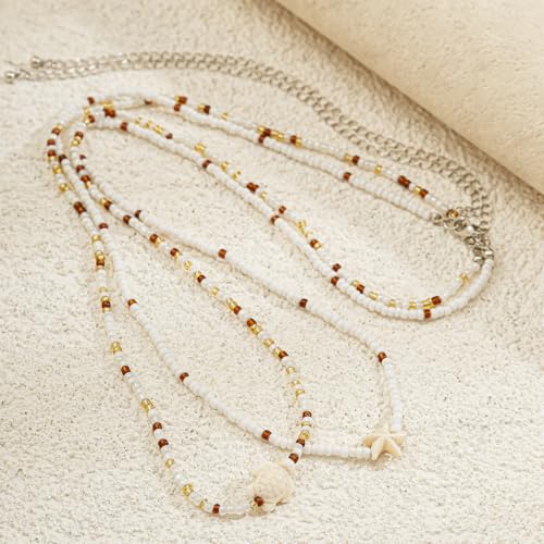 14K Gold Plated Belly Chain Layered Adjustable Waterproof Sparkling Sequin Body Chain Sparkling beads Sexy Bikini Waist Chain With Scalable Elastic Rope - Aqua Brown Golden - color: 2 Layers Brown