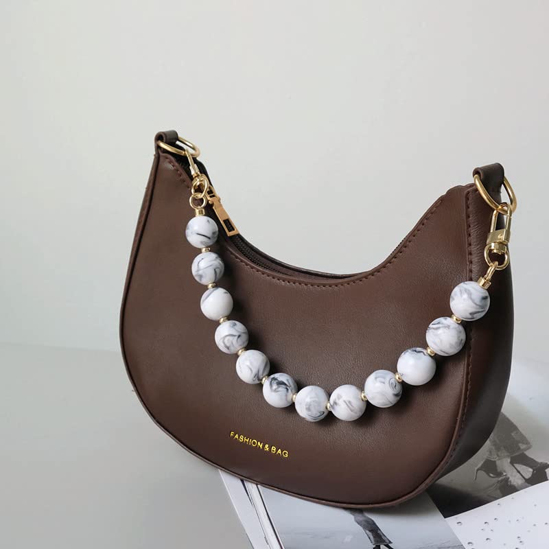 AUMEY Handbag Chain Straps Acrylic Purse Chain Strap Fashionable Replacement Purse Clutches Handles for Purse Handbags DIY Crafts, 15 inch of Each (YZL01-DLD) - color: Yzl01-dld