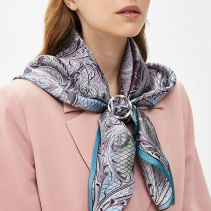 Long tiantian 6PCS Scarf Ring Clip Scarf Rings for Women Button Covers for Women Blouses Shirt Tightener Clip Cinch Pin Clothes Jewelry - color: 6pcs