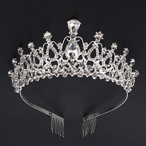 Multi-Style Face Shape-Fitted Tiara & Crown Collection Adjustable Comfortable Crystal Headpieces for Weddings Parties & Photography