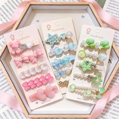 20 Pcs Assorted Hair Clips Set with Jewelry Jar, Fashion Hair Accessories for Everyday Wear & Special Events, Ideal Birthday Gift for Women