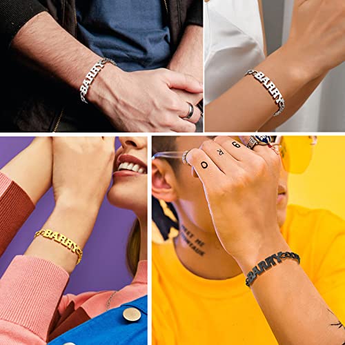 PROSTEEL Bracelets for Men, Figaro/Cuban Mens Bracelet, Silver/Gold/Black | 6/9/13mm Width, 7.5/8.3/9" Length, Stainless Steel Mens Bracelet, Durable & Non Tarnish, Chunky Jewelry with Gift Box - style: H 6mm-Cuban-Silver-Custom