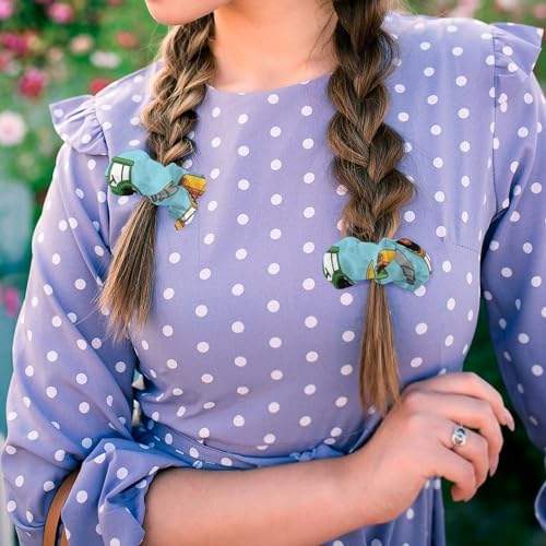 No-Damage Scrunchies for Women Milk Farm Tractors, Gentle Spiral Coils, Traceless Ponytail Holders for Night, Sleep, and Bedtime - color: Style (856)