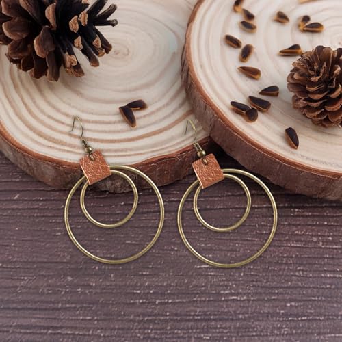 Western Jewelry Sets for Women Boho Jewelry, Layer Bohemian Necklace Earrings Bracelet, Cowgirl Accessory Rodeo Summer Beach - color: Brown
