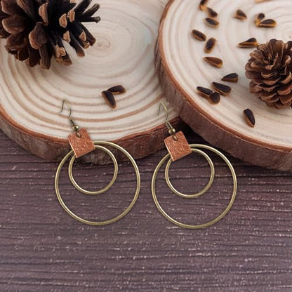 Western Jewelry Sets for Women Boho Jewelry, Layer Bohemian Necklace Earrings Bracelet, Cowgirl Accessory Rodeo Summer Beach - color: Brown