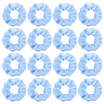 16 Pacs Satin Scrunchies Bridesmaid Proposal Gifts Hair Ties Scrunchies for Women Girls Bachelorette Party Favors (light blue) - color: light blue