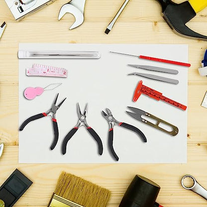 D-FLIFE 19pcs Jewelry Making Tools Kit with Zipper Storage Case for Jewelry Crafting and Jewelry Repair (19pcs) - color: 19pcs