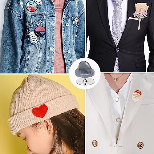 400pcs PVC Rubber Butterfly Clutch Pins Tie Tacks Blank for Uniform Badges Backing Holder Clasp Lapel Enamel Pins(200 Sets),Gray - color: Gray
