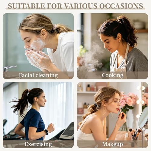 QIUTIMIY 15 Pcs No Damage Hair Ties Thick Hair Elastic Rubber Bands Hair Accessories Scrunchies Seamless for Women - color: Style 22