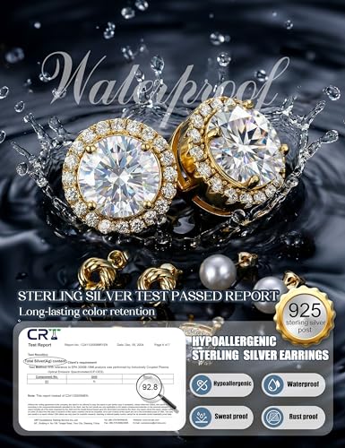 FIBO STEEL 4 Pairs Hypoallergenic Stud Earrings for Women 14K Gold Plated | Sterling Silver,Big Simulated Pearl Love Knot,Brilliant Cubic Zirconia Halo Earrings Studs for Sensitive Ears Everyday Formal - color: Gold Tone