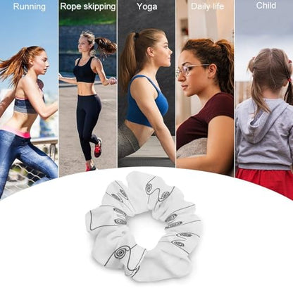 Spiral Scrunchies for Teens Woman Breast Set Funny Boobs, Trendy Coil Hair Ties, Fun Ponytail Holders for Thick Hair, School, and Social Events - color: Style (854)
