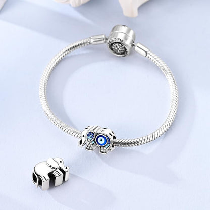 Charm for Bracelets and Necklaces, Heart Animals 925 Sterling Silver Bead Celestial Sun Moon Star Charms Jewelry Gift for Women Girls - color: Elephant Charm