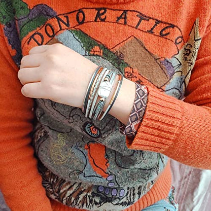 GelConnie Leather Cuff Bracelet Baroque Pearl Wrap Bracelet Gorgeous Gold Tube Bangle Boho Bracelet Bohemian Wristband Jewelry Gift for Women Wife - color: Women Leather Bracelet -Grey