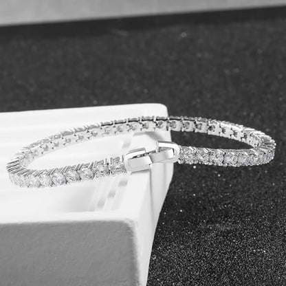 3MM Cubic Zirconia Tennis Bracelet for Women and Men, Classic Tennis Bracelet Small Wrist Size 6-7.5 inches - size: 7.5"