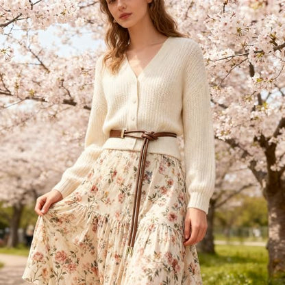 Women's Knotted Thin Waist Belt PU Leather Skinny Belts for Dresses Pants - color: Brown