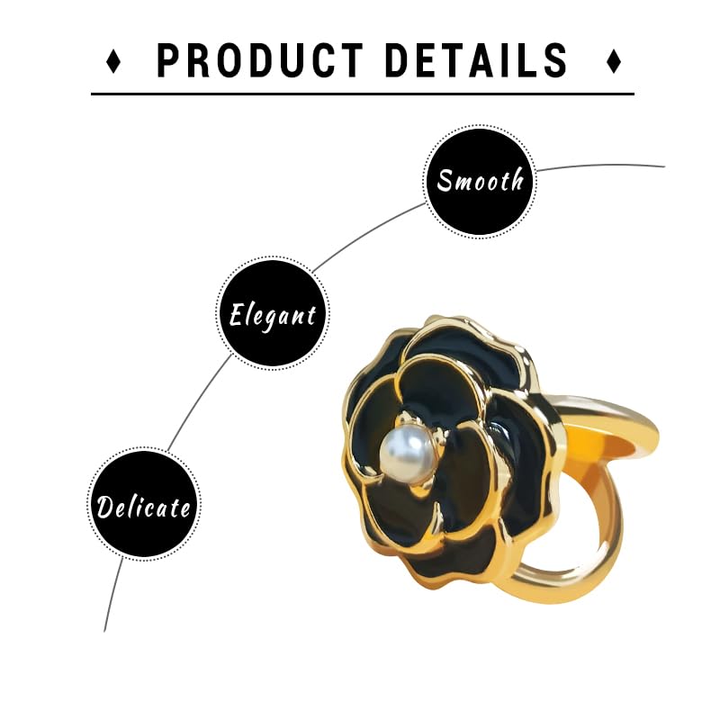 3pcs Elegant Rhinestone Daisy FLowers Scarf ring Buckle for Lady Heart Crystal Rhinestone Scarves Clip Buckle for women - color: Scarf clip L-3PCS