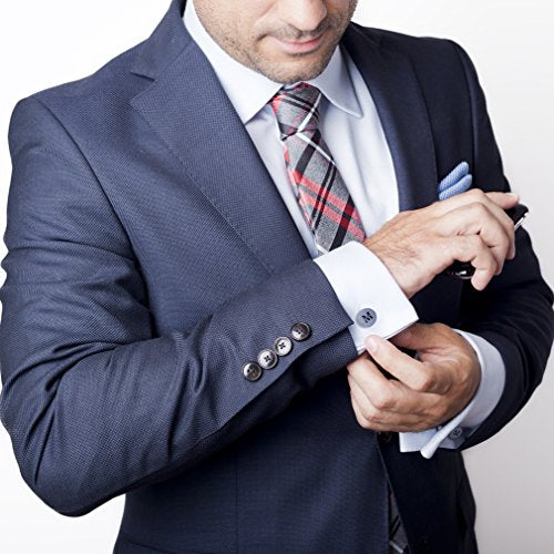 MUEEU Groom Wedding Cufflinks Engraved of All The Walks We Have Take Square Round Cuff Link Tie Clip