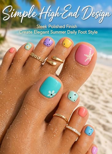 4Pcs Toe Rings for Women Non Tarnish 14K Gold Filled Toe Ring Adjustable Flower CZ Band Wave Dainty Toe Ring Summer Beach Open Toe Rings Set Waterproof Toe Jewelry Foot Jewelry - color: Gold flower