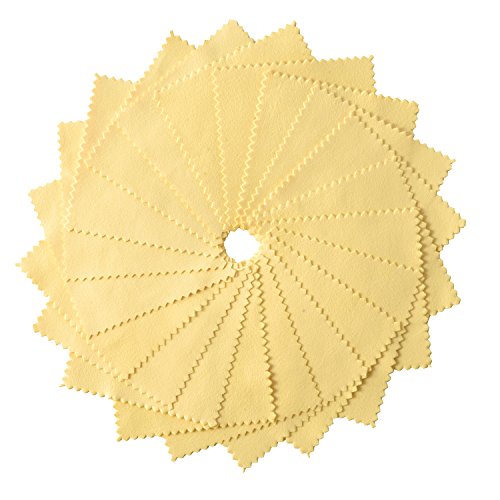 Outus 50 Pack Jewelry Cleaner Silver Polishing Cloth for Jewelry Cleaning Cloth Soft Polish Cloth for Pearl Gold Silver