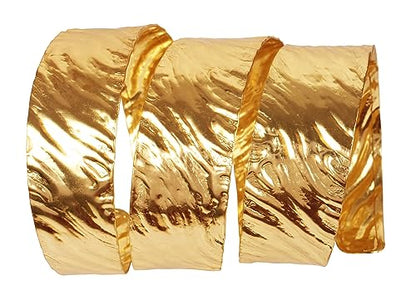 Touchstone Indian Bollywood Desire Brass Base Exotic Workmanship Free Size Cuff Bracelet in Antique Gold Or White Or Copper Tone for Women. - style: 1 D159 Gold