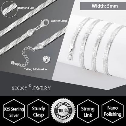 NECOCY 14K Gold Plated Necklaces for Women, Dainty Gold Herringbone Choker Necklace Thin Layered Snake Chain Jewelry for Gifts - color: SL-3MM 18" Herringbone Necklace