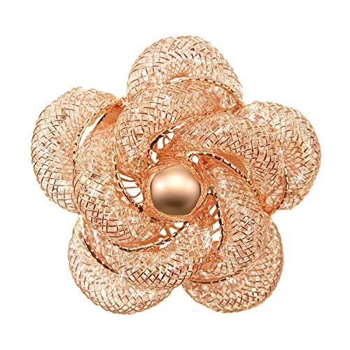 Brooches Fashionable and Refined Hollow-Out Breastpin for Girls Ladies and Women | Clothes Pin | Brooches and Pins for Women | Daisy Pin | Ladies Jewelry | Flower Brooch - color: Gold