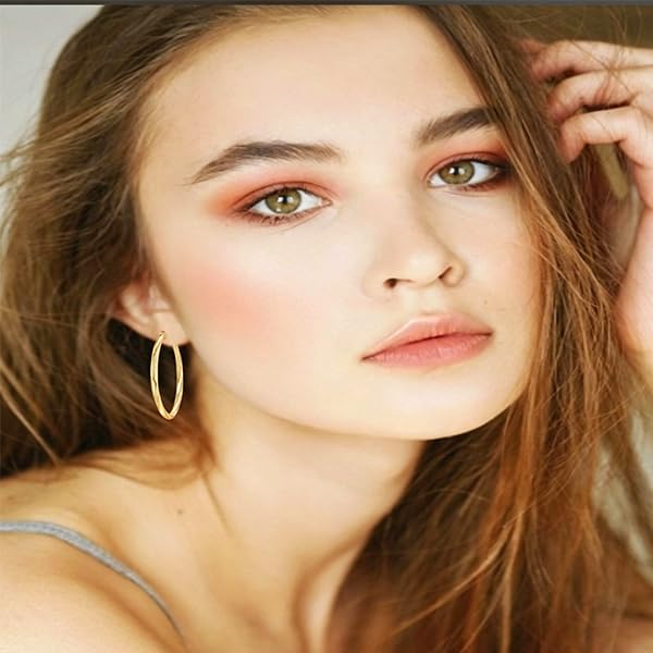 14K Gold Twisted Hoop Earrings, Lightweight Fashion For Women | Hypoallergenic And Skin-friendly, Long-lasting Shine, A Blend Of Individuality And Style, Suitable For Everyday Wear - size: 45mm