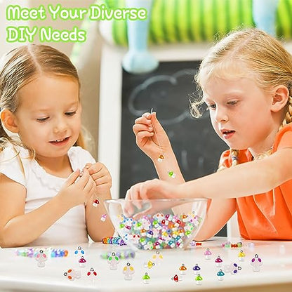 64Pcs Mushroom Resin Charms, Luminous Mushroom Beads | 32 Solid and 32 Glow in The Dark, Mushrooms Pendant, DIY Crafts, Bracelet Necklace Earrings Jewelry Making, Party Favors - style: Mushroom Style