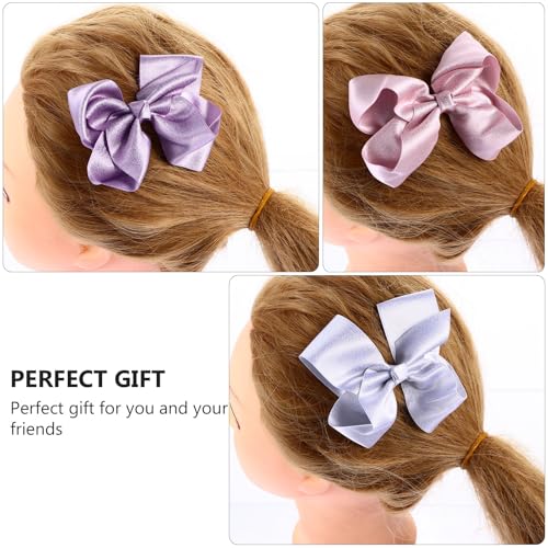 Abaodam 12 Pieces Mixed Color Bowknot Hair Clips for Solid Ribbon Hair Barrettes Set for Daily Wear and Party Styling Random Color