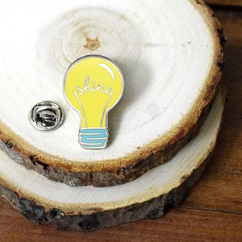 Inspirational Enamel Pin by LifeBeats | Cute Pin for Clothes, Jackets, Hats, Bags, and Lanyards | Hat Pin Comes with a Greeting Card | Lapel Pin with Sturdy Backing - style: Let Your Light So Shine