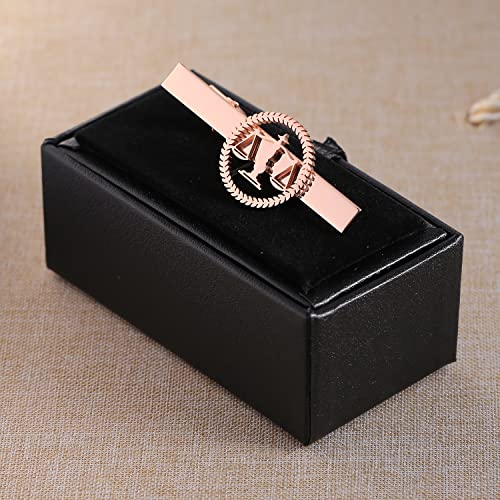 TINGKU Attorney Lawyer Cufflinks and Tie Clip for Men Gifts Scales of Justice Cuff links Tie Clasp Father in Law Enforcement Suit Shirt Jewelry - style: Tie Clip RoseGold