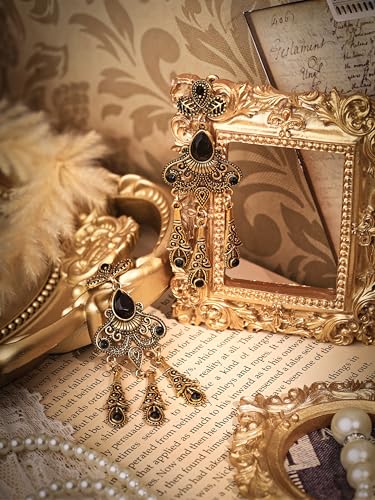 Christmas Halloween Red Heart Shaped Pattern Alloy Earrings, Gothic Antique Style Jewelry for Women - style: Earrings R23-010