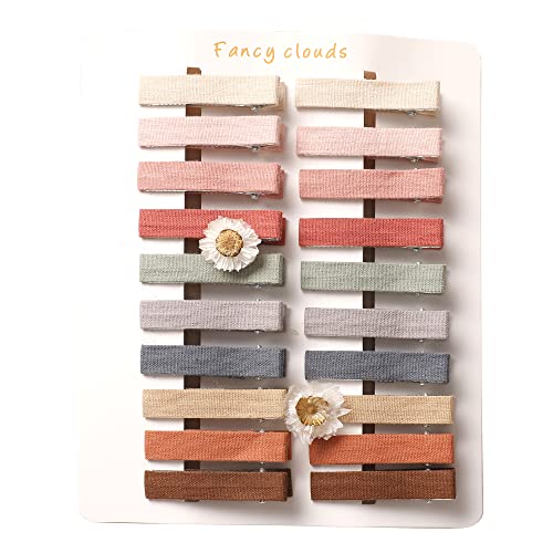 Hair Clips for Girls Women,Assorted 20Pcs Solid Colors Hair Accessories for All Age Girls Toddler Kids,Fully Lined Alligator Clips Handmade Barrettes By Fancy Clouds - color: neutral, size: 1 Count (Pack of 20)