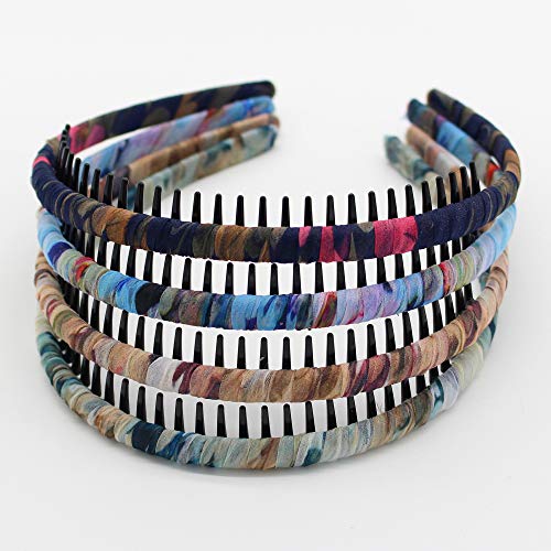 JOBAND 4-Pack Multi-colored Resin Teeth Hair Hoop Non-slip Comfortable Women's/Girls Fashion Headbands - color: Multi-colored-2