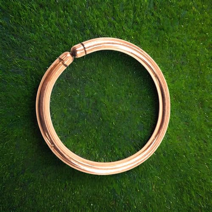 SHINDE EXPORTS pure copper bracelets cuf kada bangle for men and women - style: heavy 7mm round 80gms
