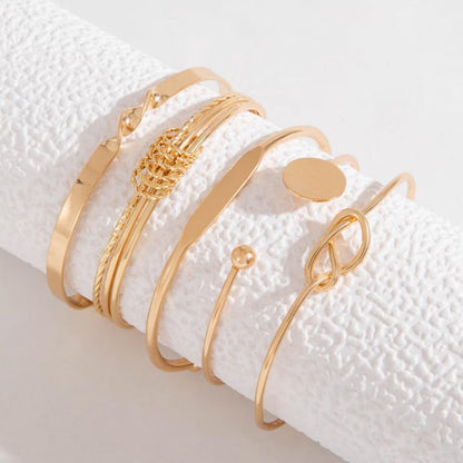 Gold Bangle Bracelets for Women, 14k Gold Plated Multi Layer Textured Stackable Open Bracelet Set Boho Indian Bangles Stackable Set Trendy Elegance Charms Non Tarnish Minimalist Bangle Pack - style: Gold 5Pcs