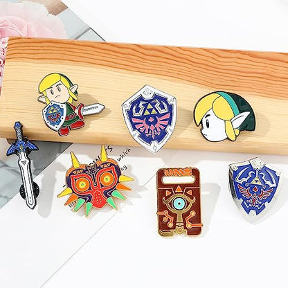 FEIMENG JEWELRY 7Pcs Game Series Enamel Pins Set - Collectible and Stylish Accessories for Fans, Pins for Backpack Bag Hat Clothes