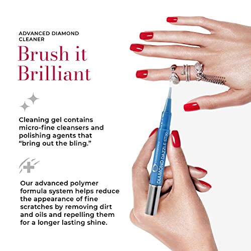 CONNOISSEURS Premium Edition Compact Jewelry Wipes No Rinse Gold and Silver Jewelry Cleaner, Polish and Remove Tarnish to Restore Brilliance, Dry Disposable Wipes, Diamond Dazzle Stik - style: Dazzle Stik + Jewelry Wipes Bundle