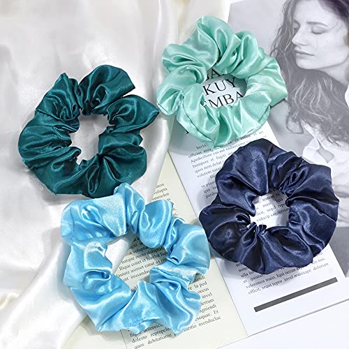 52 Pcs Velvet Hair Scrunchies Hair Bands for Women or Girls | Elastic Soft Ponytail Holder Hair Ties for Birthday, Party, Thanksgiving, Christmas - size: 1 Count (Pack of 52)