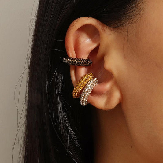 Ear Cuffs for Women – Clip On Cartilage Hoop Earrings – Huggie Hoop Earrings Jewelry Gifts - color: B